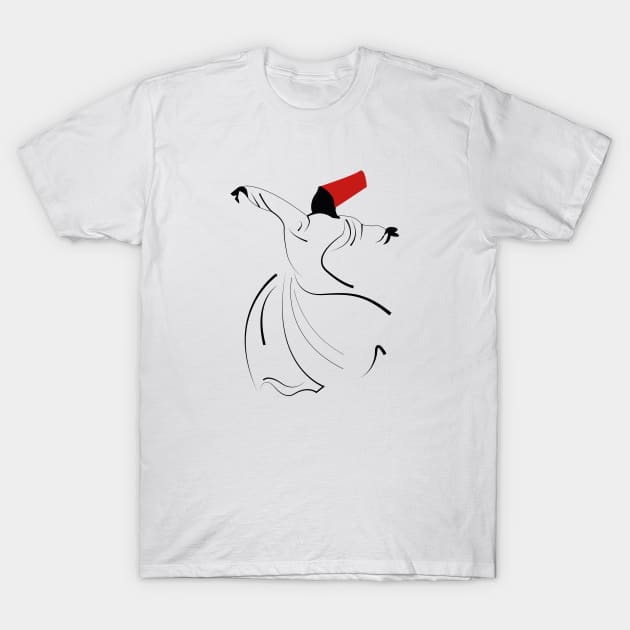 Sufi / Rumi Style Art T-Shirt by Ghori Arts